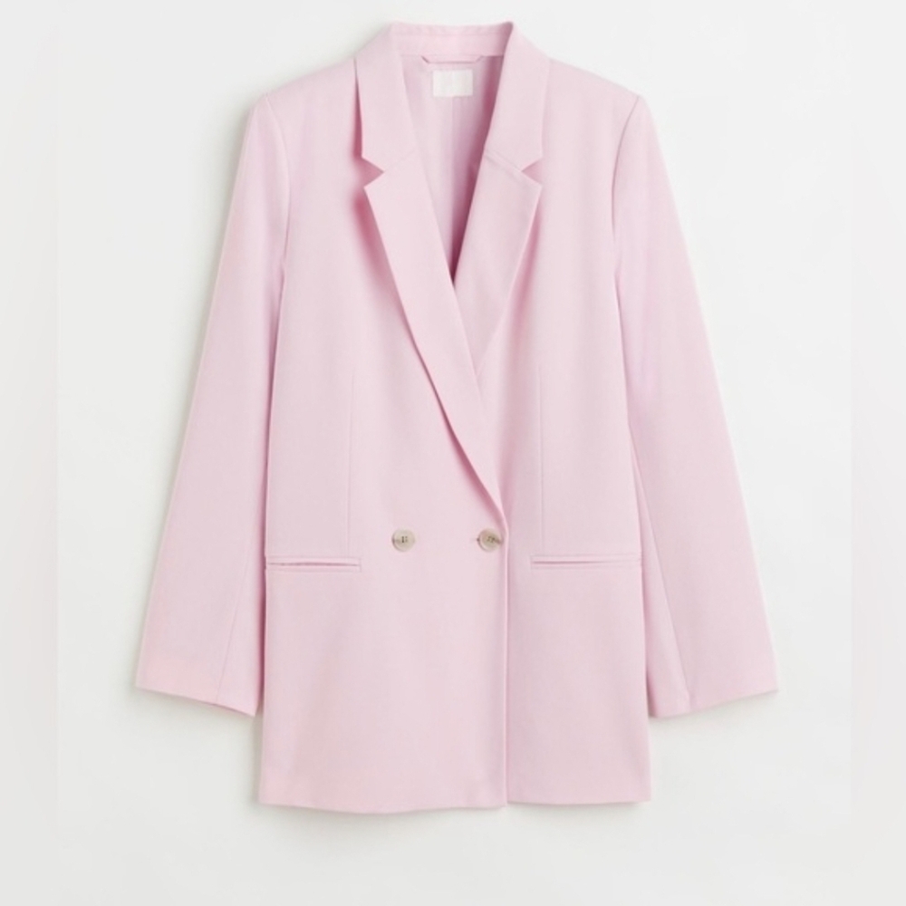 H&M Oversized Ligth Pink Blazer XS